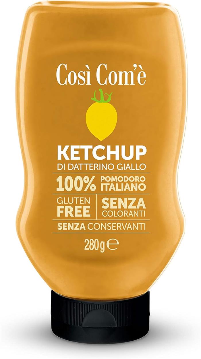 KETCHUP GIALLO COSI COM'E' SQUEEZE GR.280 100% ITALIANO - SENZA GLUTINE