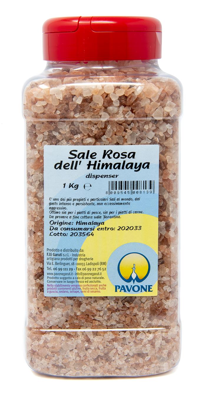SALE ROSA GROSSO DELL'HIMALAYA DISPENSER KG.1 PAVONE