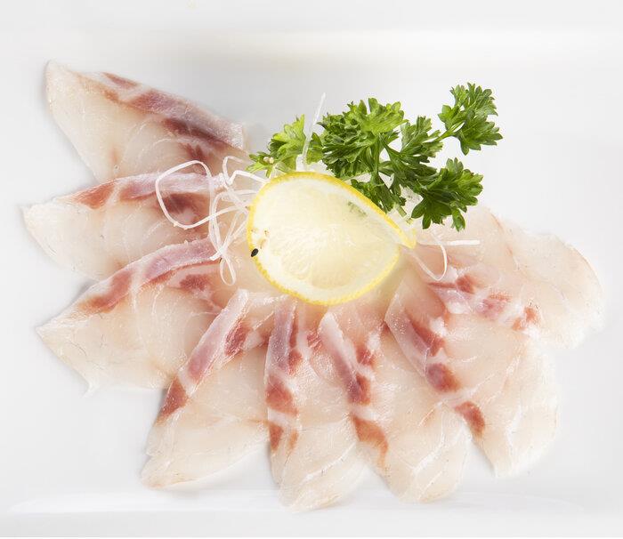 CARPACCIO DI SPIGOLA MAREDÌ GR.100 SURGELATO DICENTRARCHUS LABRAX (BSS)