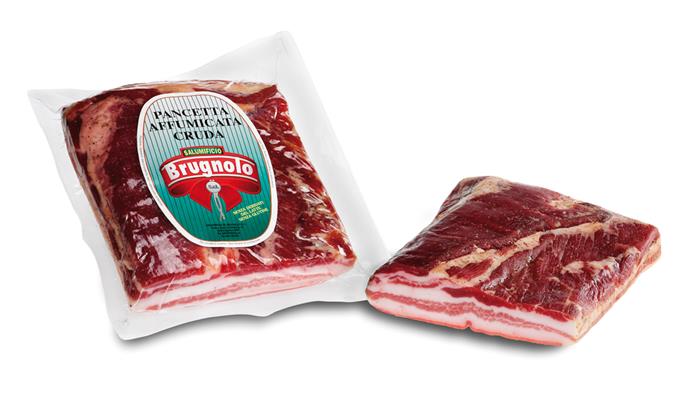 PANCETTA AFFUMICATA CRUDA 1/2 ARCO SOTTOVUOTO SENZA GLUTINE