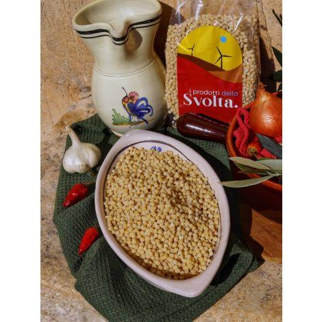 FREGOLA PUGLIESE DI SEMOLA GRANO DURO GR.500 PROSVOLTA VARIETA' CAPPELLI