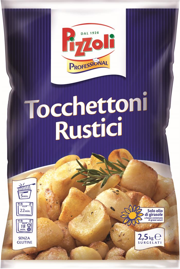 PATATE PIZZOLI TOCCHETTONI RUSTICI SENZA GLUTINE KG.2,5X4 SURGELATO