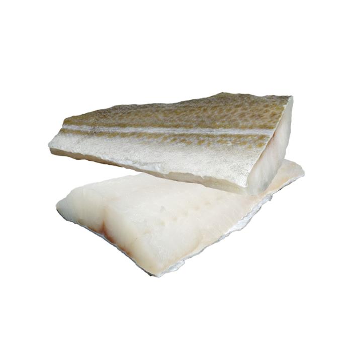 FILETTO DI MERLUZZO NORDICO 1000 UP CON PELLE IQF SURGELATO GADUS MORHUA Z/FAO 27