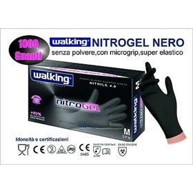 GUANTI NITROGEL NERO XL WALKING SENZA POLVERE 100PZ. (9-9 1/2) - NITRILE 4.0