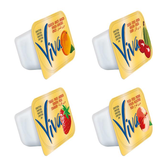 CONFETTURA VIVA ASSORTProdotto italiano PVC 120X25GR FRAGOLA-ALBICOCCA-CILIEGIA-PESCA- SENZA GLUTINE