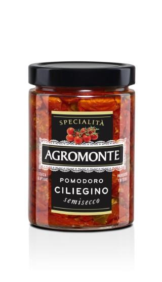 POMODORO CILIEGINO SEMISECCO AGROMONTE SENZA GLUTINE ALTA QUALITÀ GR.1000 IN VETRO