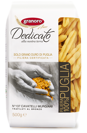 CAVATELLI MURGIANI GRANORO DEDICATO GR.500X20 TRAFILATI AL BRONZO