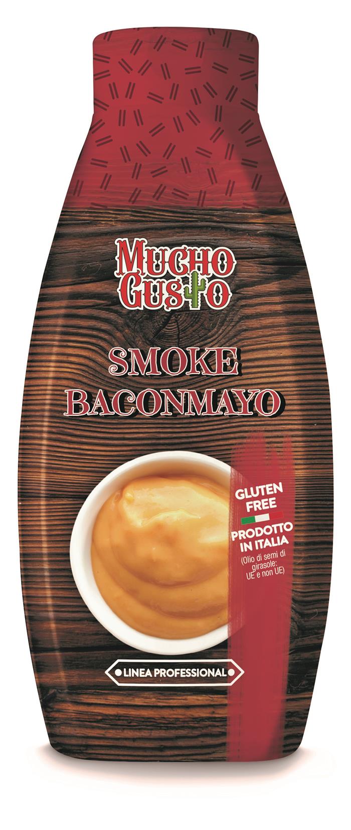 SALSA BACONMAYO AFFUMICATO MUCHO GUSTO SENZA GLUTINE GR.970 PRODOTTO ITALIANO