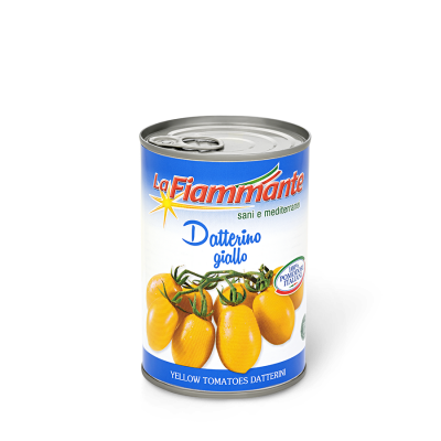 POMODORO DATTERINO GIALLO AL NATURALE GR.400 LA FIAMMANTE - PRODOTTO 100% ITALIANO