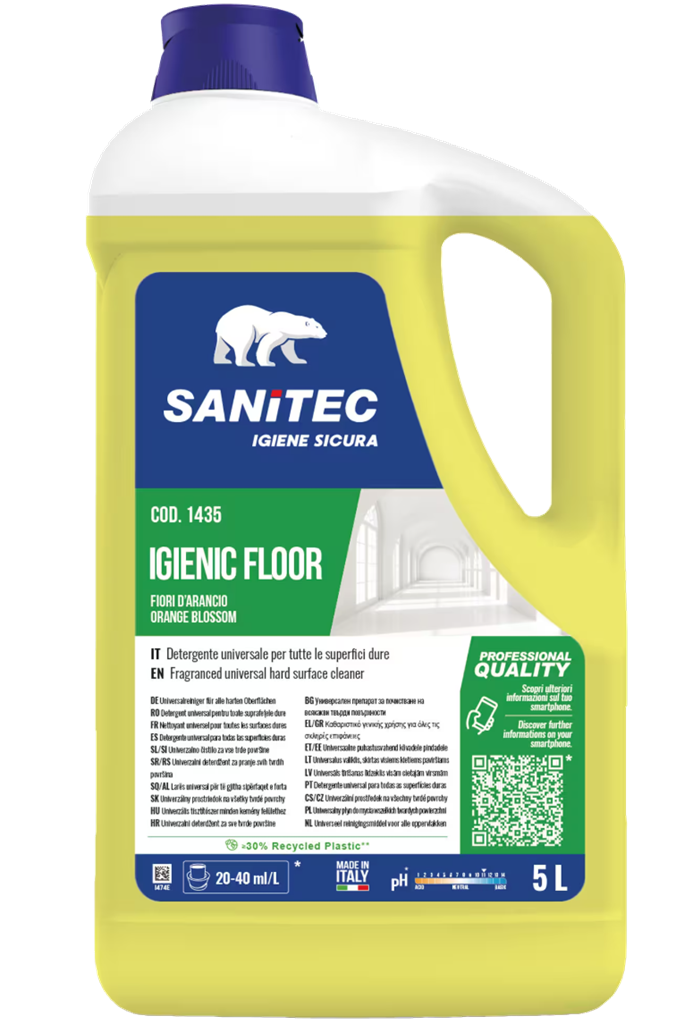 DETERSIVO UNIVERSALE PER TUTTE LE SUPERFICI DURE IGENIC FLOOR LT.5 SANITEC