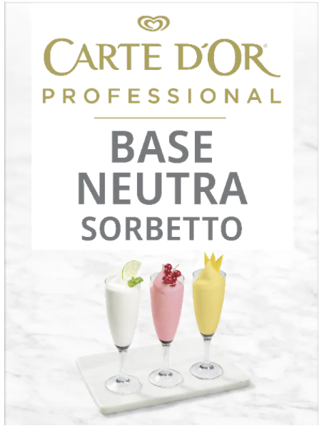 BASE NEUTRA SORBETTO CARTE D'OR SENZA GLUTINE KG.1 50 PORZIONI