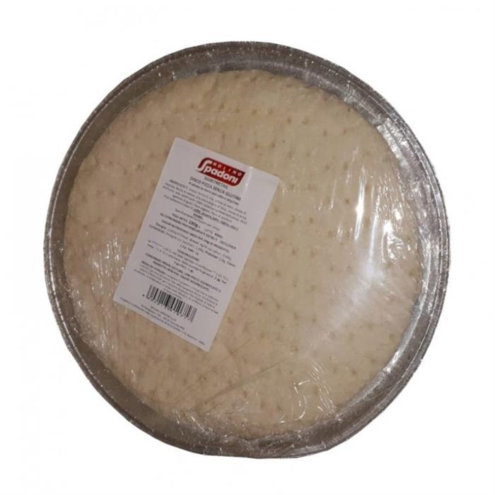 BASE PIZZA DISCO PRECOTTA SENZA GLUTINE GR.280 CON TEGLIA SPADONI SURGELATO