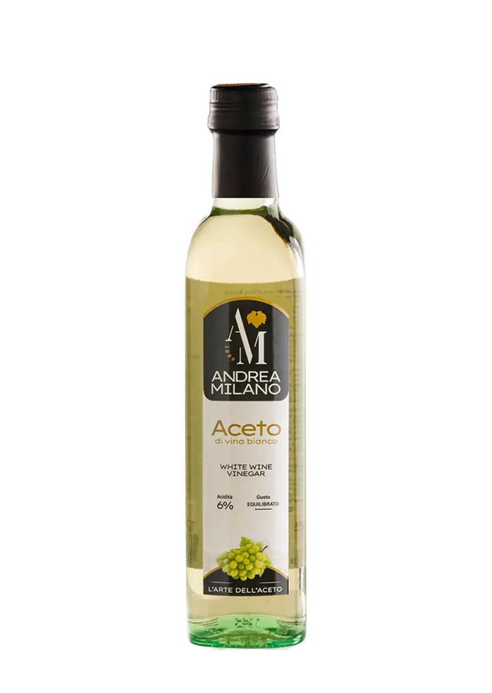 ACETO DI VINO BIANCO 250ML ANDREA MILANO 6% ACIDITA'
