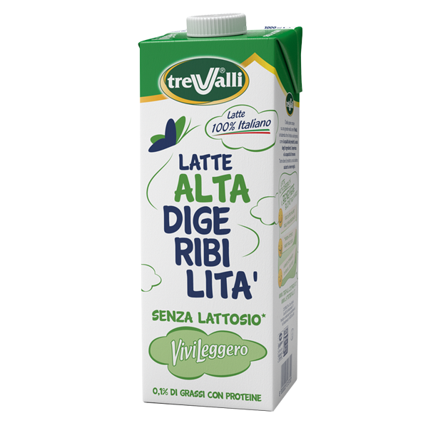 LATTE VIVILEGGERO SENZA LATTOSIO UHT ALTA DIGERIBILITA' LT.1 100% ITALIANO 