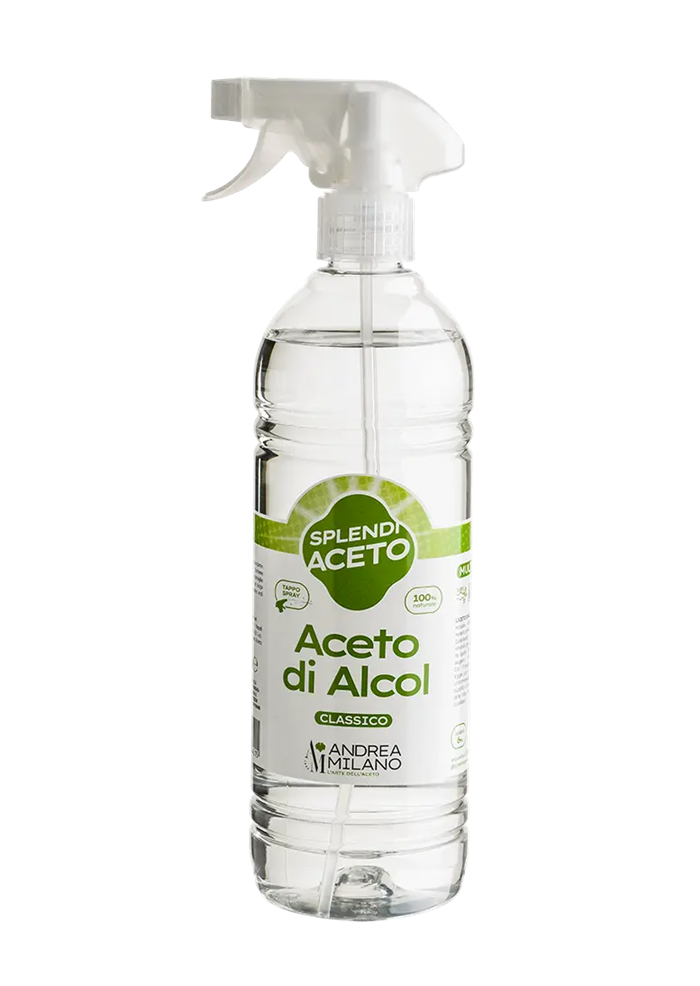 ACETO DI ALCOOL CLASSICO SPLENDIACETO MULTIUSO LT.1 100% NATURALE ANDREA MILANO
