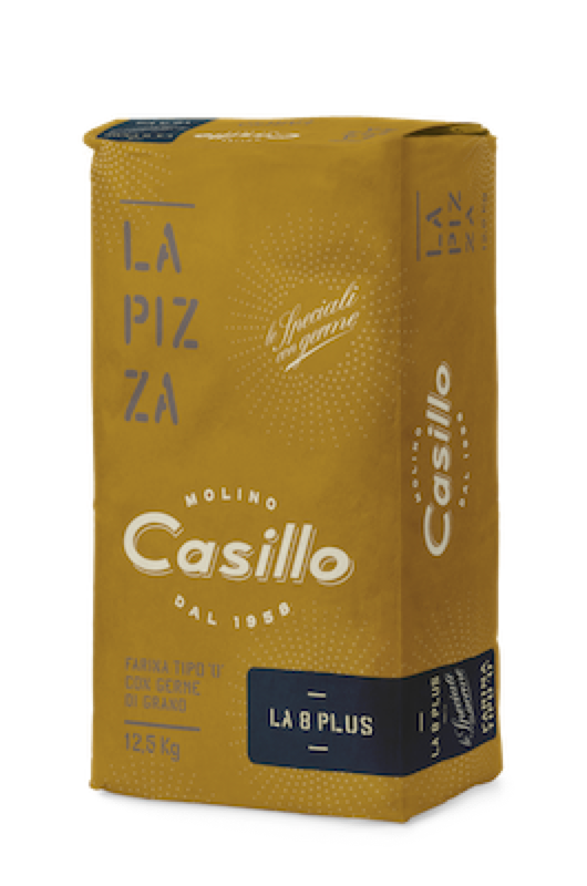 FARINA S/CASILLO LA 8 PLUS PIZZA KG.12,5 GRANO TENERO TIPO '0' CON GERME DI GRANO W 330/360