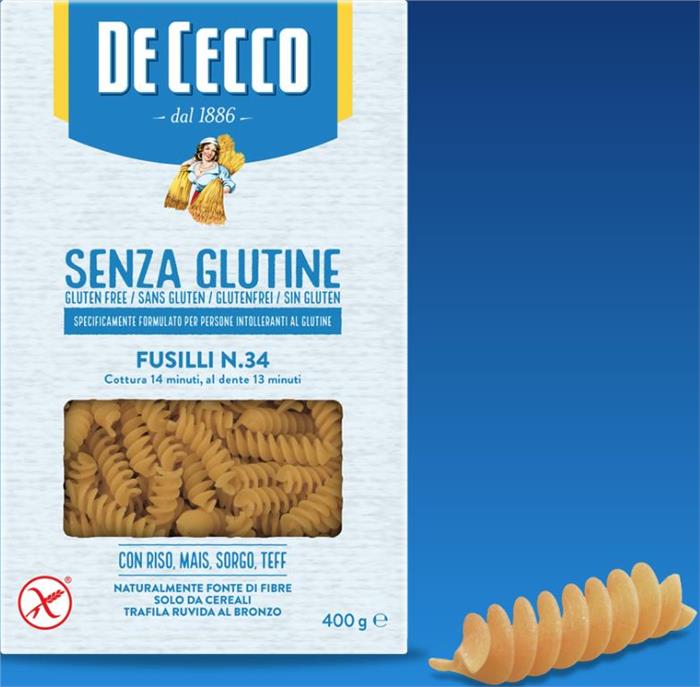FUSILLI DE CECCO SENZA GLUTINE N°34 GR.400